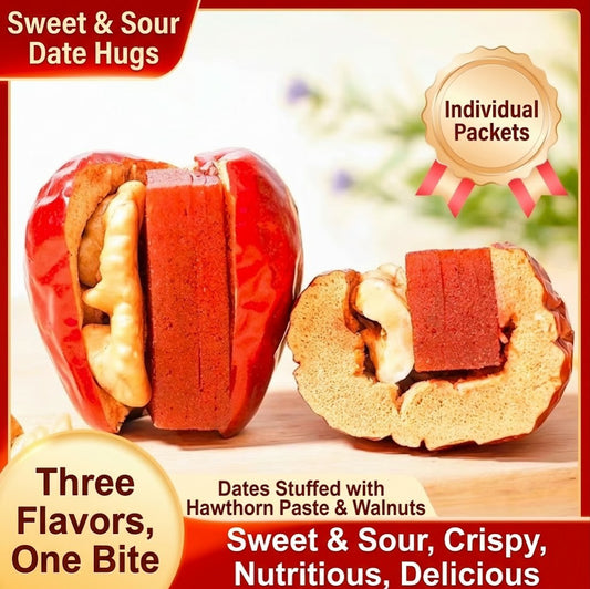 🌺🌺Say goodbye to high-calorie guilt! 🌽 Satisfy your taste buds with our fiber-rich Jujube with Hawthorn and Walnut Hug Dried Fruit!-XA