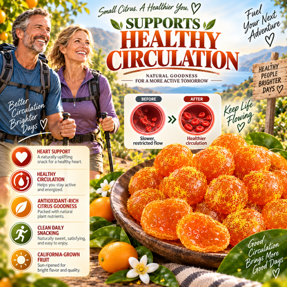 🍊 California Dried Kumquats — Bright Citrus Goodness for Everyday Heart & Circulation Wellness-XA