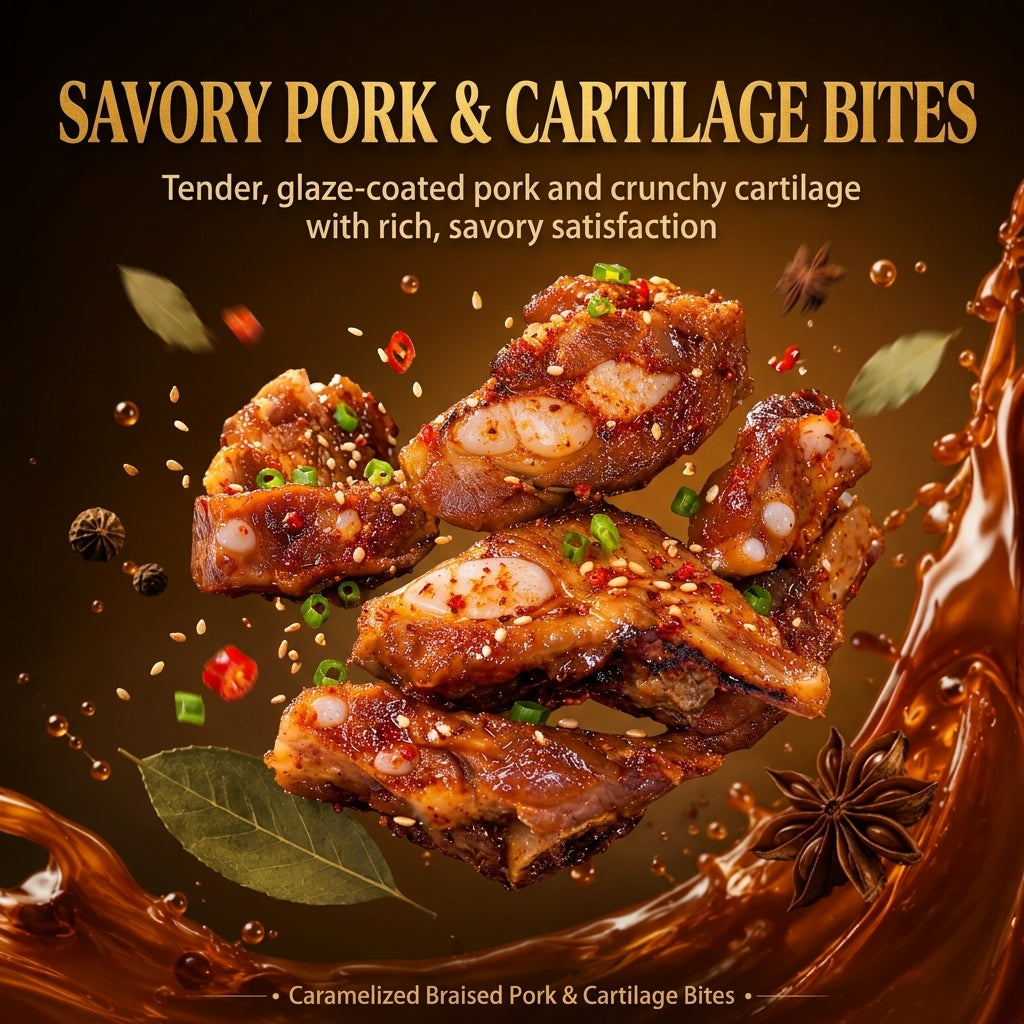 🥩 Premium Iberian Pork & Cartilage Bites 🐖🐖 Supports Heart Health Management & Blood Sugar Balance-XA