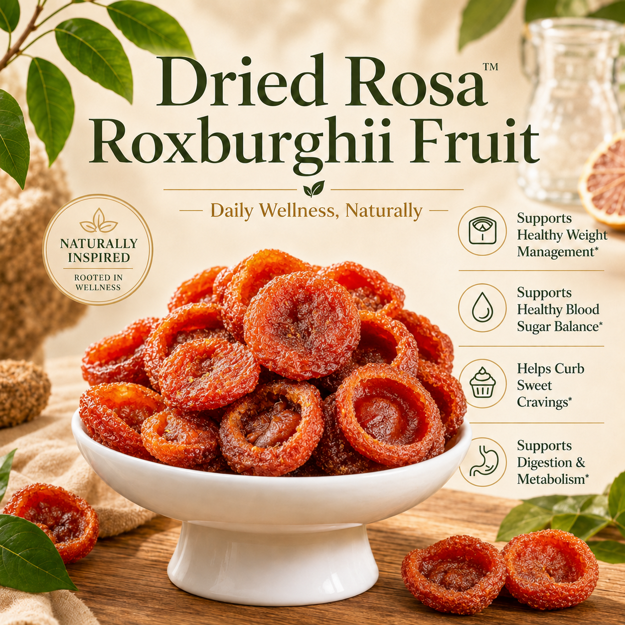 🍀🍀 Say goodbye to high-calorie guilt! 🍋🍋 Satisfy your cravings with our fiber-rich Dried Rosa Roxburghii Fruit.