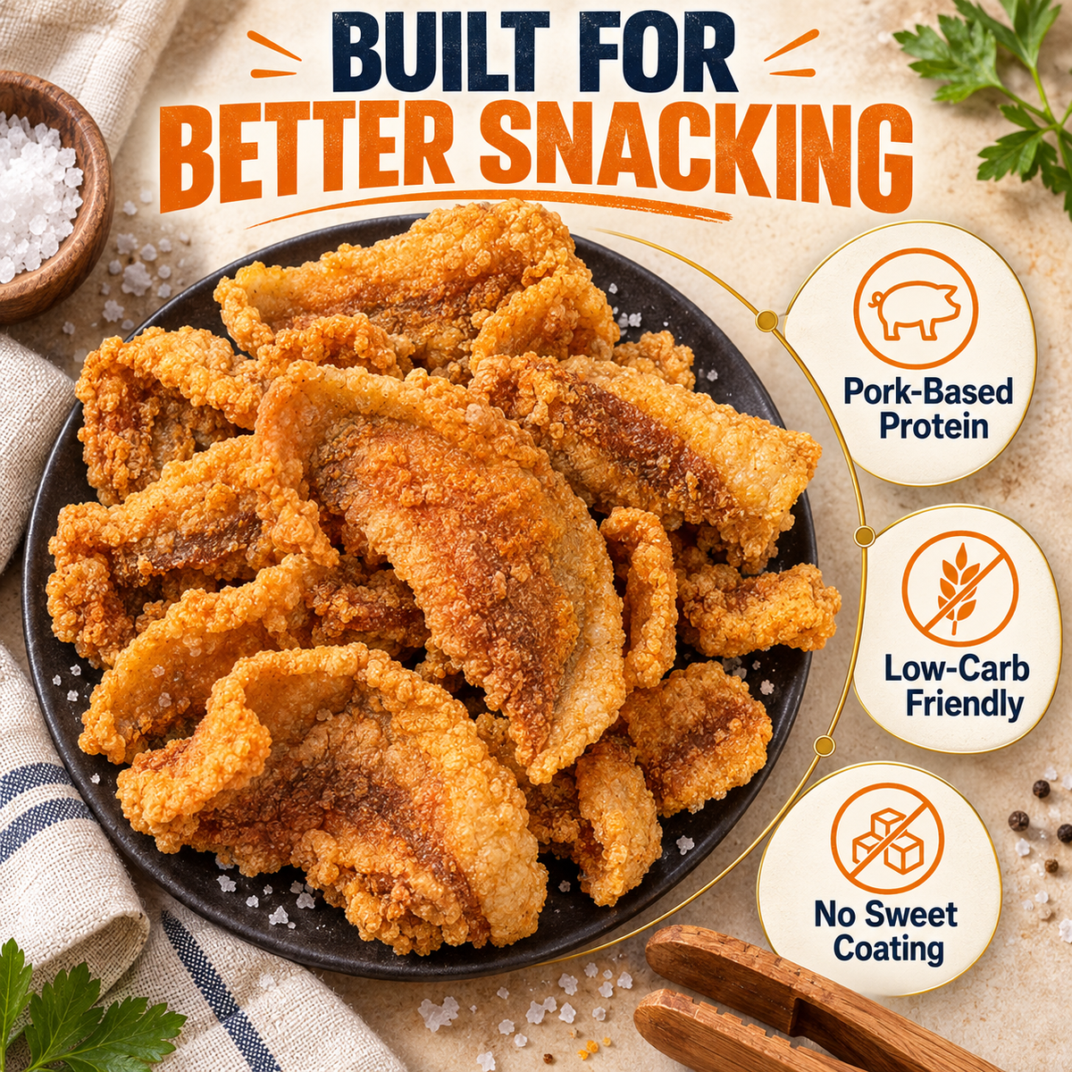 🥇Premium Crispy Pork Chips – Supports Heart Health Management & Blood Sugar Balance-XA