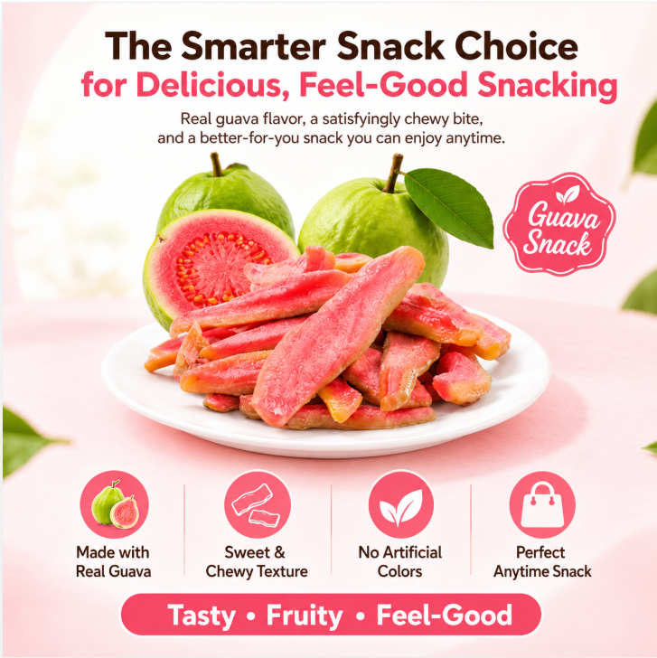 🌳🌳Say goodbye to high-calorie guilt! 🌼🌼Satisfy your cravings with ourfiber-rich Red Guava slices-XA