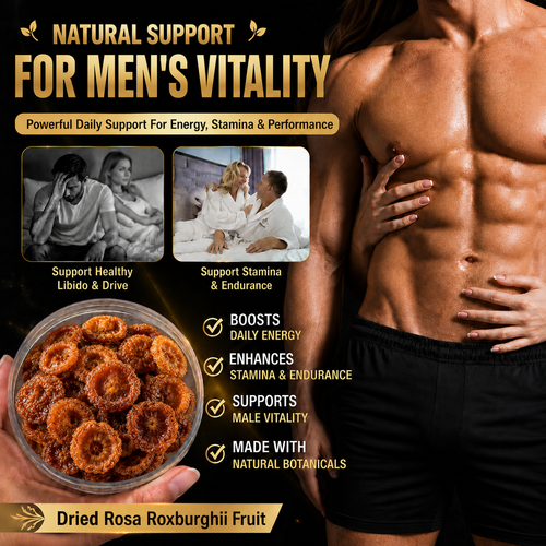 🔥🍊 Natural Support for Men’s Energy & Stamina — Premium Rosa Roxburghii Slices for Everyday and Bedroom Confidence
