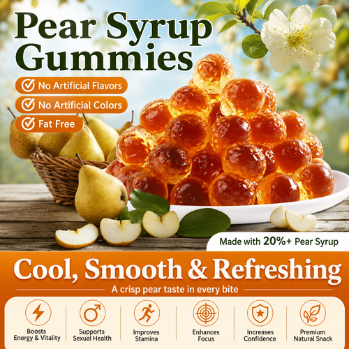 🏆🍐 Reclaim Your Masculine Vitality ✅💯 Antioxidant-Rich Asian Pear Gummies for Natural Energy, Stamina & Bedroom Confidence