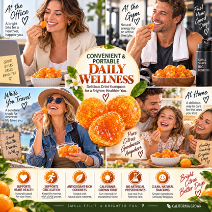 🍊 California Dried Kumquats — Bright Citrus Goodness for Everyday Heart & Circulation Wellness-XA