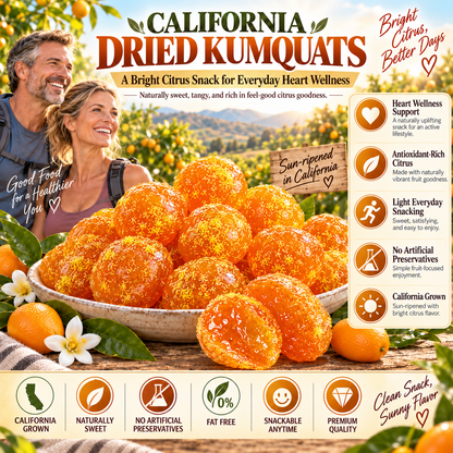 🍊 California Dried Kumquats — Bright Citrus Goodness for Everyday Heart & Circulation Wellness-XA